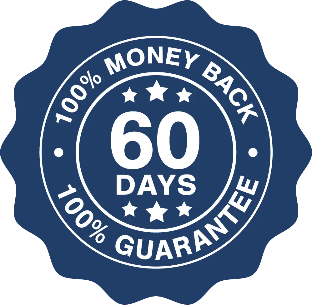 60 day money back guarantee seal