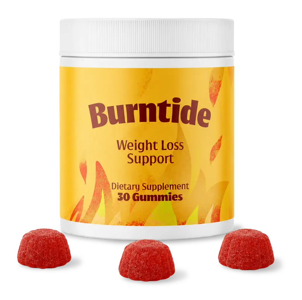 BurnTide apple cider vinegar and BHB gummy jar